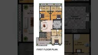 10 Marla house design, Ground floor plan, First floor plan,2nd Floor plan, Interior design.