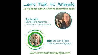 Let's Talk to Animals podcast with animal communicator Shannon Cutts and special guest Laura Mari...