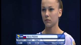 Maria Paseka - 2013 European Championships - Both Vaults (EF)