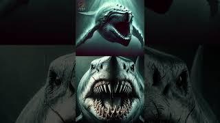 Megalodon vs Anomalocaris, octopus, Basilosaurus, great white shark, Dakosaurus, whale, Tylosaurus