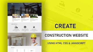 Complete Construction Website Design Using HTML - CSS - JAVASCRIPT