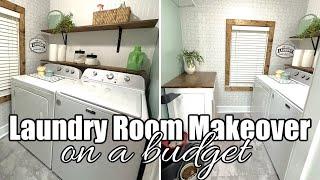 BEAUTIFUL LAUNDRY ROOM MAKEOVER ON A BUDGET / 1940'S SMALL HOUSE