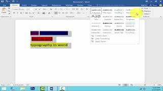 How to remove text effects and typography in word