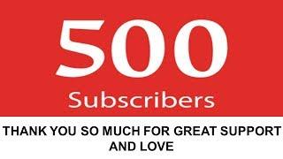 Thank you so much for Great Support and we finally reached 500 Subscriber . TamilNeeds