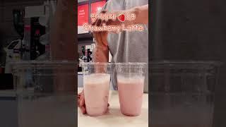 친구 만날땐 언제나 맛있고 달콤한 더벤티 딸기라떼 Strawberry Latte together with friend️