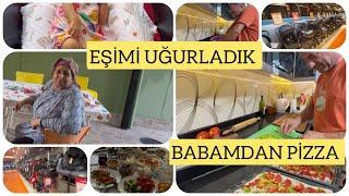 BABAM KIZLARIM İÇİN NE OLURUM DEDİ?ELLERİNDEN EVDE PİZZAEŞİMİ UĞURLADIK#seravlog#kemer#tatil#bebek