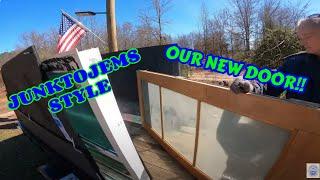 WE GOT A NEW DOOR FOR THE BARN!!! farm, tiny house, homesteading,   RV life, RV living|