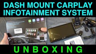 UNBOXING Carpuride Portable Car Infotainment System Wireless Carplay Android Auto Dash Mount