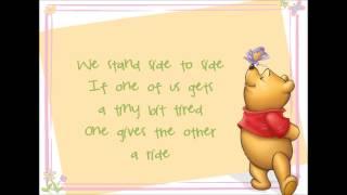 Shoulder to Shoulder Lyrics (Winnie the Pooh HD)