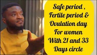 How to calculate safe period for women with 21 and 33 days circle