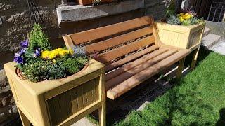 making a garden bench and planters