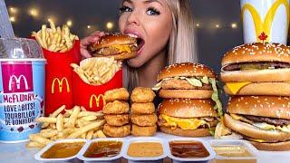 ASMR محبوب ترین غذا در MCDONALDS BIG MAC، OREO MCFLURRY، ناگت، ساندویچ مرغ، سیب زمینی سرخ شده MUKBANG