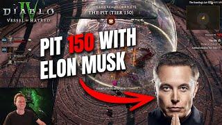 PIT 150 with ELON MUSK! Hardest Difficulty in Diablo 4 Vessel of Hatred