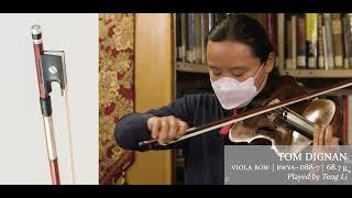 Tom Dignan viola bow / Teng Li, violist / at the Metzler Violin Shop