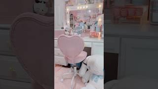 Love heart chair unboxing #heartchair #kawaii #kawaiiroom #kawaiivanity #sanrioroom #newfurniture