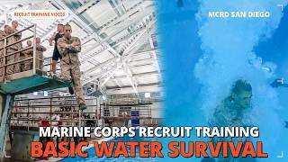 Watch Basic Water Survival Training in Marine Corps Boot Camp  MCRD San Diego USMC Recruit Training