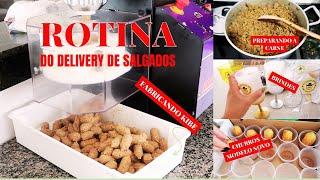 ROTINA DELIVERY DE SALGADOS| PREPARANDO OS RECHEIOS, FAZENDO KIBE, BRINDES, CHURROS & MT MAIS...