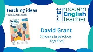 Practical ideas from MET: David Grant