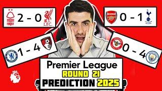 PREMIER LEAGUE WEEK 21 PREDICTION !! ARSENAL VS TOTTENHAM 1-2 !!