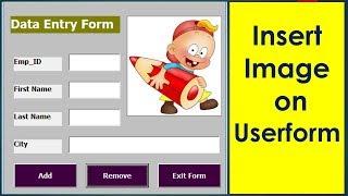 Insert Picture in Userform using Image Control - Userform with Image in Excel VBA