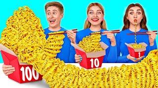 100 Шарів їжі Челендж | Смішні челенджі Multi DO Challenge