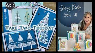 Take 2 Tuesday Class 43 featuring Sizzix Nod to Christmas Stamps & Limited Sizzix Teal Opulent Paper