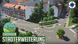 Erweiterung der Straßenbahn-Linie in das neue Wohngebiet in Cities Skylines 2! | Europhalia 20