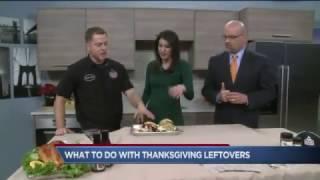 Sandwich made out of Thanksgiving Leftovers - Fox 31 Denver - GQue BBQ