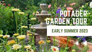 Potager Garden Tour (Early Summer 2023) || Raised Garden Beds || Brick ’n Blooms