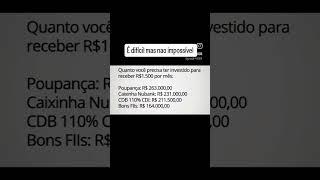 É difícil mas nao impossível #investimentos #economia #finanças #educaçãofinanceira #prosperidade