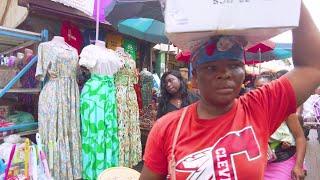 AFRICA MARKET DAY WALK GHANA ACCRA MAKOLA