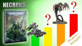 NECRONS Units RATED Tier List in 10th Edition Codex - Strongest + Weakest Datasheets