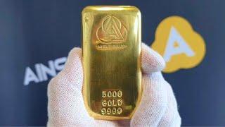 The Ainslie 500g Cast Gold Bar