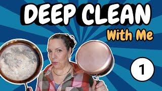 Deep Clean With Me || Crusty Pots and Pans ||