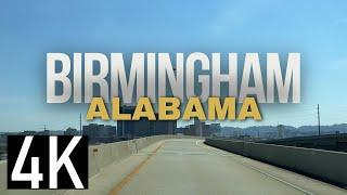 Road Tour of Birmingham, Alabama (U.S.A.) - 4K Downtown Birmingham - Driving in Birmingham