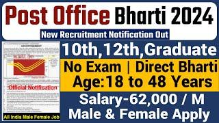 Post Office New Recruitment 2024|Post Office Vacancy 2024|Sarkari Today News job|Govt Jobs Nov 2024