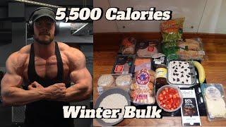 Full Day Of Eating | Chest Workout | 5,500 Calorie Winter Bulk