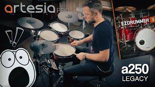 Artesia Pro a250 Legacy e-drums kicking some KILLER EZdrummer 3 sounds