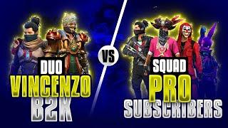 Vincenzo + Born2kill vs Subscribers Part-2 || Free Fire 2 vs 4 most Intense match - Nonstop gaming