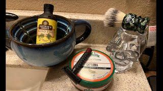 PAA’s Dreamscape Scuttle, DOC Razor, Omega EVO, Satsuma Soap & Island Time Aftershave.