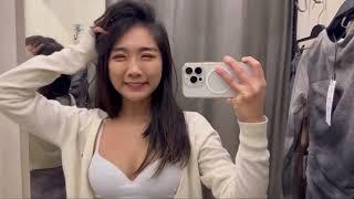 [4K] Try on haul with bunnybrownie in Berska | transparent outfits for dating and work #transparent