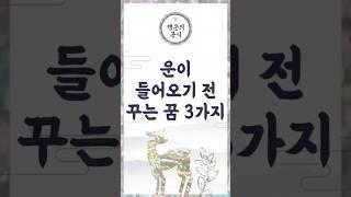 운이 들어오기 전, 반드시 꾸는 상징적인 꿈 TOP 3 (복이 들어올 징조를 놓치지 마세요!) #지식 #벼락신당 #동기부여