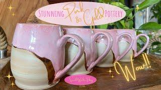 CREATE STUNNING PINK & GOLD POTTERY: Step-by-Step Guide to Staining, Throwing & Glazing these Mugs