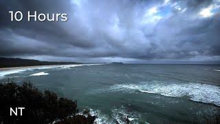 Stormy Ocean Waves in Byron Bay Australia | Moody Sea Sounds for Sleep & Relaxation