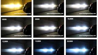 HID Kit Color Comparison Video Footage 3000K vs 6000K vs 8000K