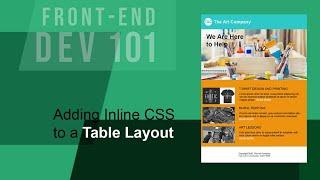 Adding Inline CSS to HTML Table Layout