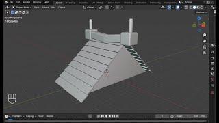 Beginner basic 3D Blender tutorial | make the roof of the forest house