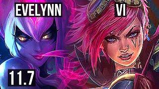 EVELYNN vs VI (JUNGLE) | 12/1/5, 67% winrate, Legendary | NA Diamond | v11.7