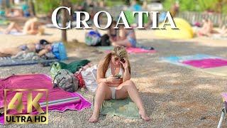 Beach Walk Croatia 4K | Walking along the Coast in Crickvenica