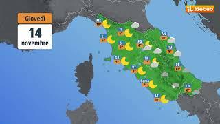 Meteo, previsioni meteo Giovedì 14 novembre 2024